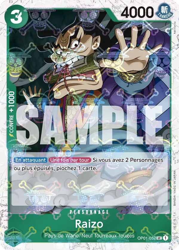 OP01-052 - Raizo V2 — Carte One Piece Premium Booster — The Best 052