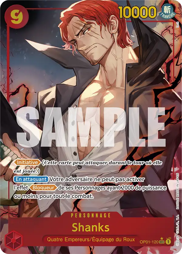 OP01-120 - Shanks V2 — Carte One Piece Premium Booster — The Best 120