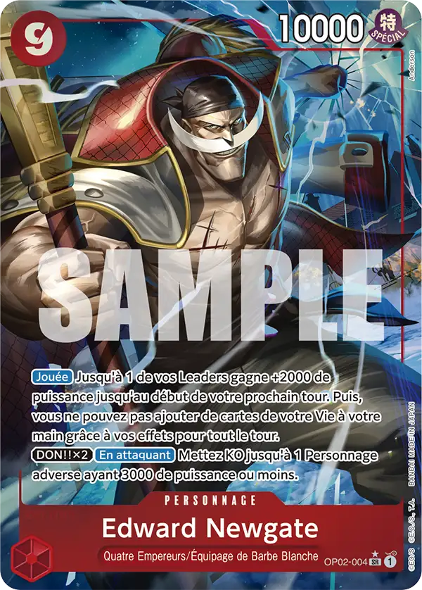 OP02-004 - Edward Newgate V2 — Carte One Piece Premium Booster — The Best 004
