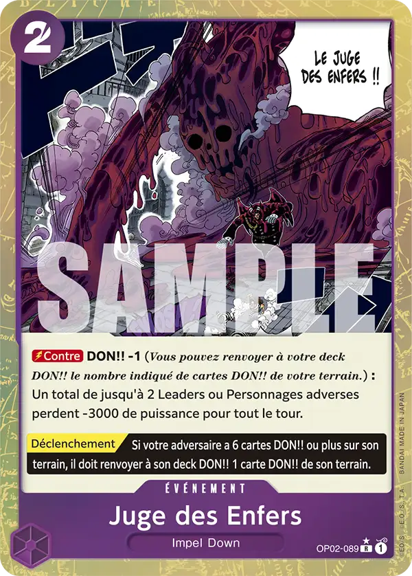 OP02-089 - Juge des Enfers V3 — Carte One Piece Premium Booster — The Best 089