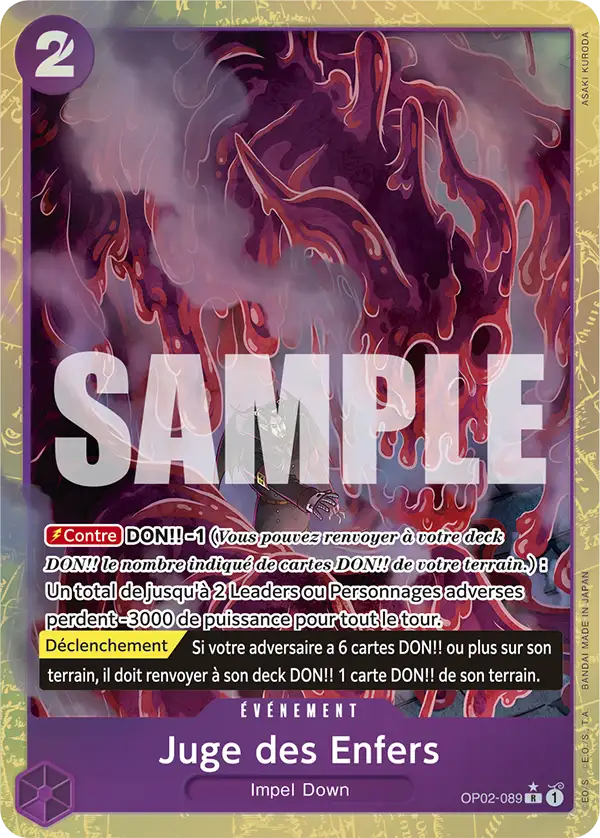 OP02-089 - Juge des Enfers V4 — Carte One Piece Premium Booster — The Best 089
