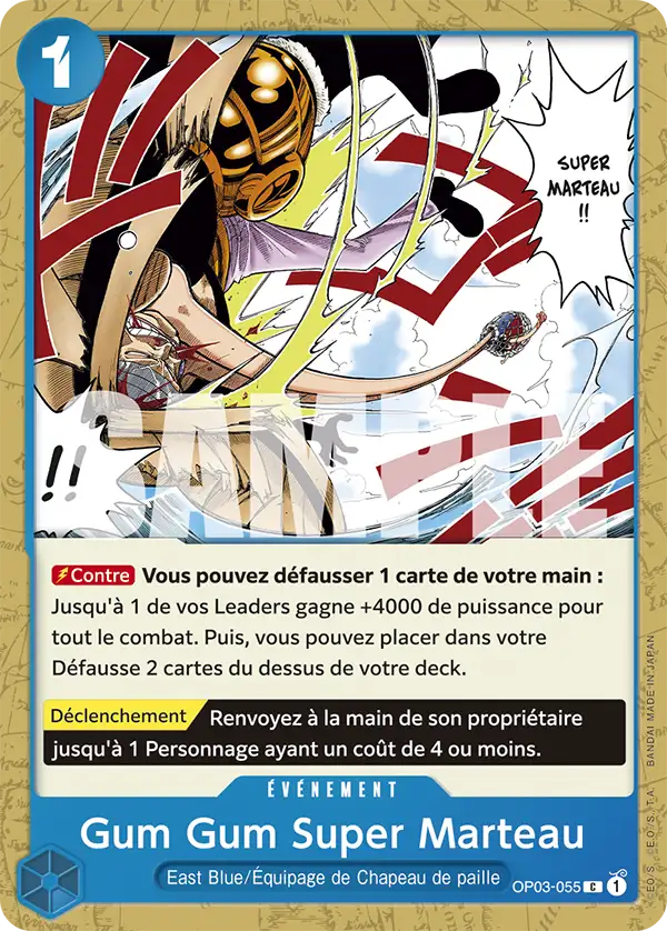 OP03-055 - Gum Gum Super Marteau — Carte One Piece Premium Booster — The Best 055