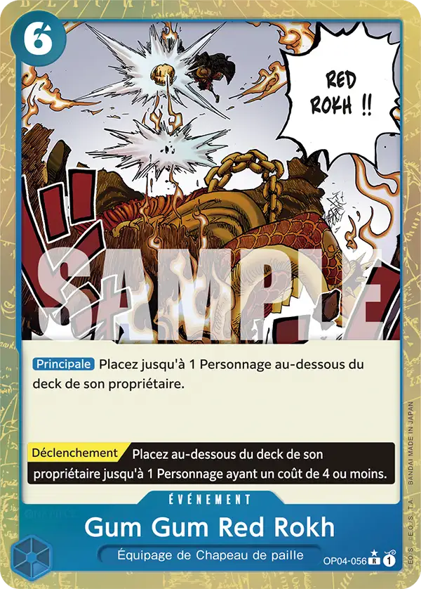 OP04-056 - Gum Gum Red Rokh V3 — Carte One Piece Premium Booster — The Best 056