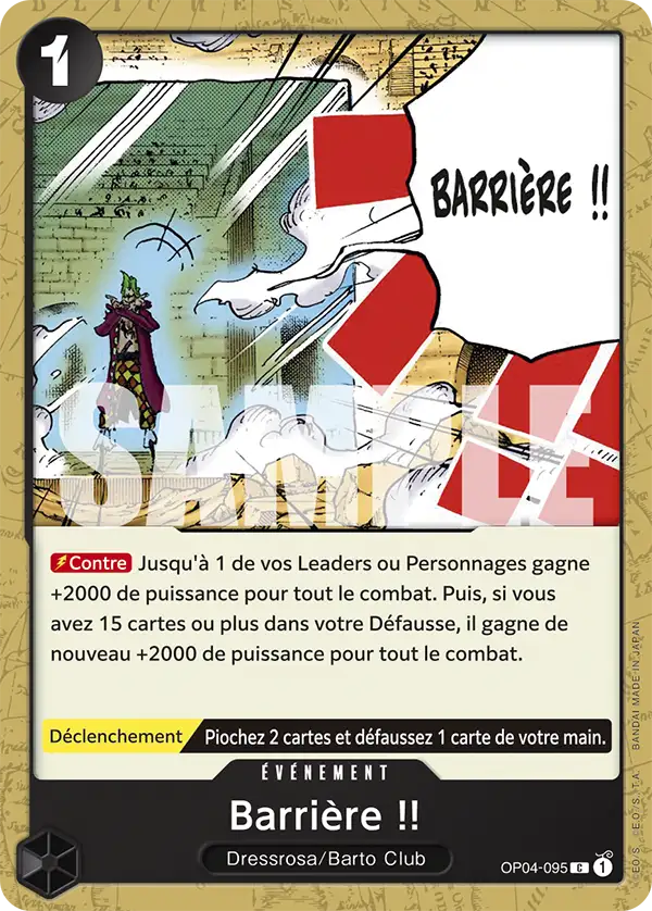 OP04-095 - Barrière !! — Carte One Piece Premium Booster — The Best 095
