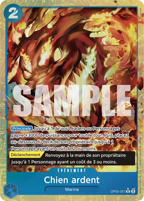 OP05-057 - Chien ardent V4 — Carte One Piece Premium Booster — The Best 057