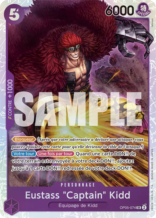 OP05-074 - Eustass "Captain" Kidd — Carte One Piece Premium Booster — The Best 074