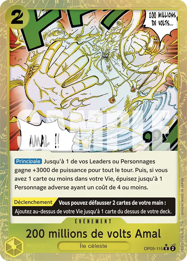 OP05-115 - 200 millions de volts Amal V3 — Carte One Piece Premium Booster — The Best 115