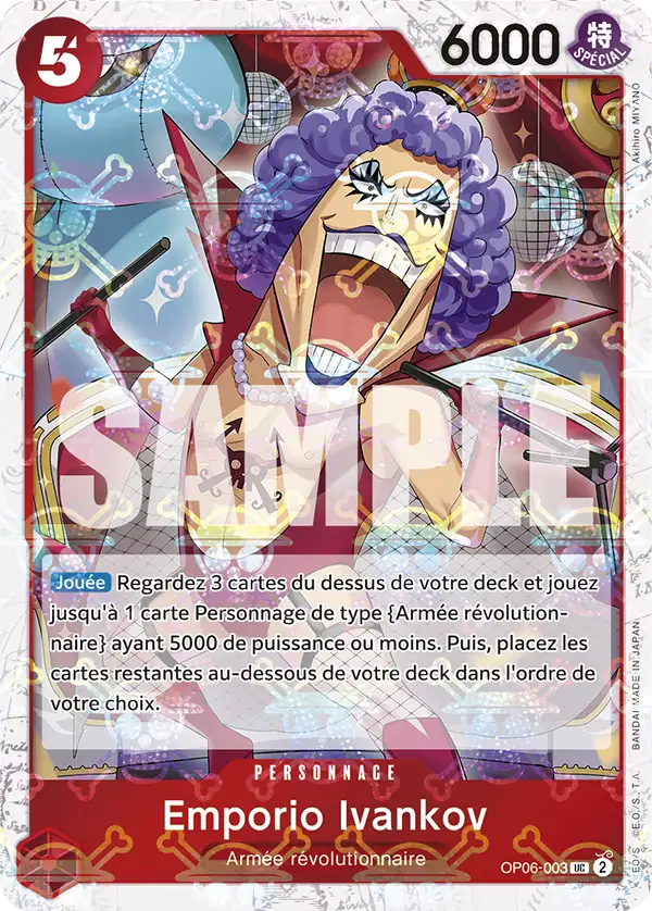 OP06-003 - Emporio Ivankov V2 — Carte One Piece Premium Booster — The Best 003