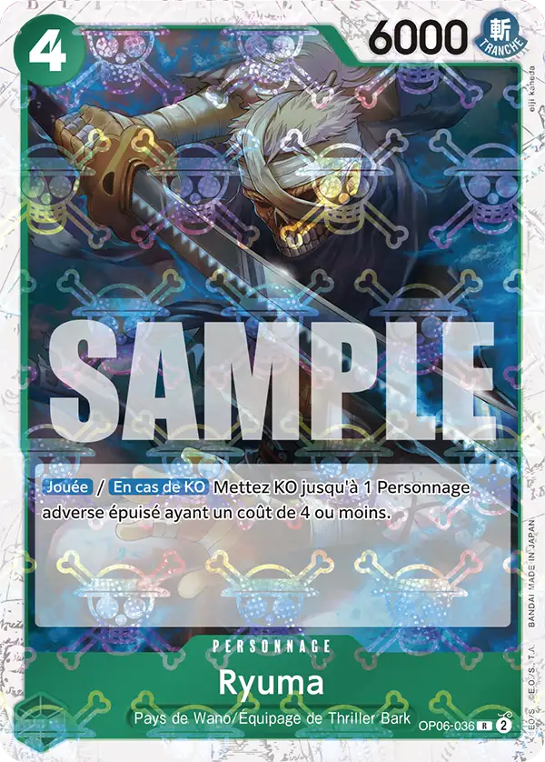 OP06-036 - Ryuma V2 — Carte One Piece Premium Booster — The Best 036