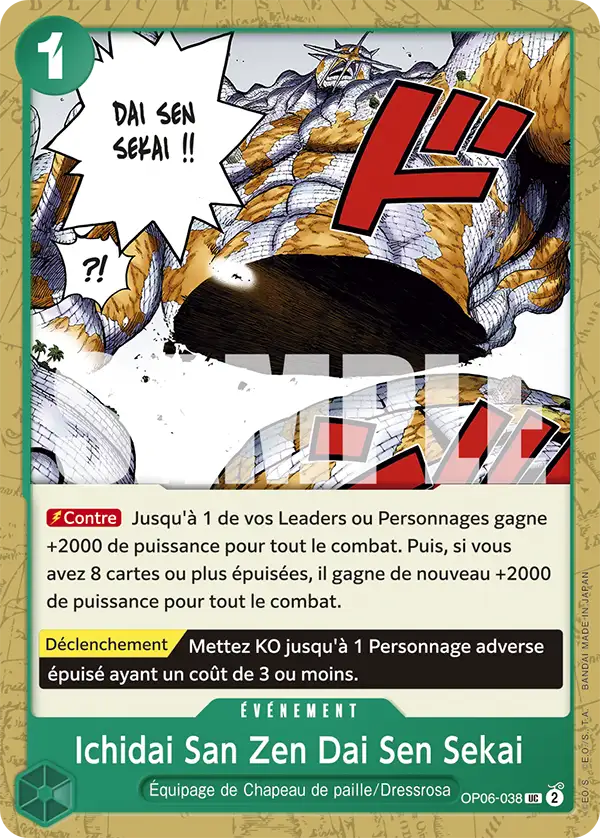 OP06-038 - Ichidai San Zen Dai Sen Sekai — Carte One Piece Premium Booster — The Best 038