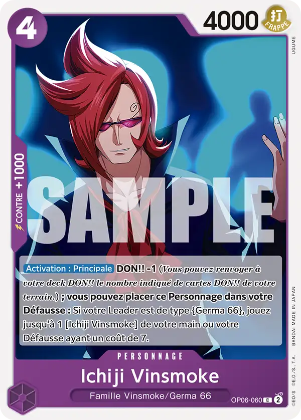 OP06-060 - Ichiji Vinsmoke — Carte One Piece Premium Booster — The Best 060