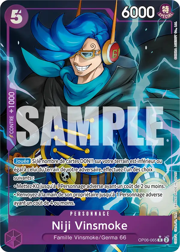OP06-065 - Niji Vinsmoke V4 — Carte One Piece Premium Booster — The Best 065
