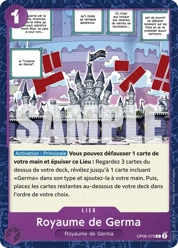 OP06-079 - Royaume de Germa — Carte One Piece Premium Booster — The Best 079
