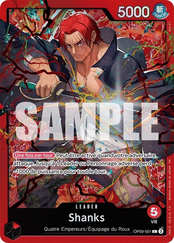 OP09-001 - Shanks — Carte One Piece Deck pour Débutant — Shanks 001
