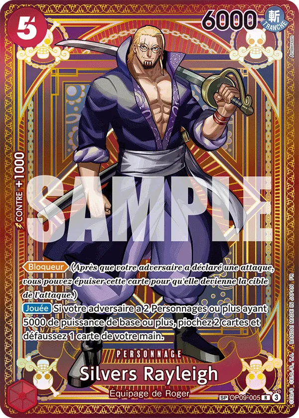 OP09-005 - Silvers Rayleigh — Carte One Piece Des Poings Vifs comme l'Éclair 005