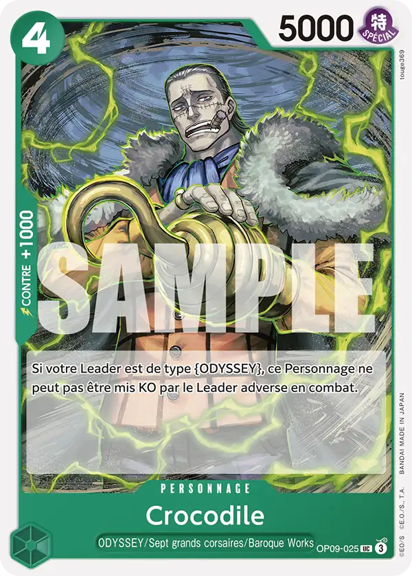 OP09-025 - Crocodile — Carte One Piece Les Nouveaux Empereurs 025