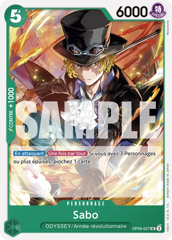 OP09-027 - Sabo — Carte One Piece Les Nouveaux Empereurs 027