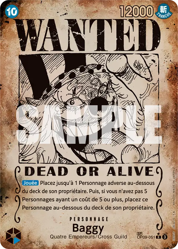 OP09-051 - Baggy V4 (Wanted) — Carte One Piece Les Nouveaux Empereurs 051
