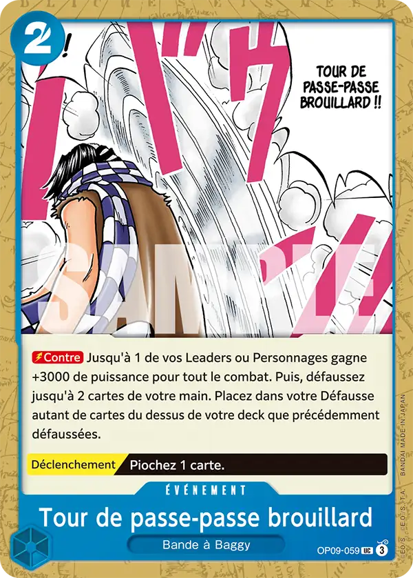 OP09-059 - Tour de passe-passe brouillard — Carte One Piece Les Nouveaux Empereurs 059