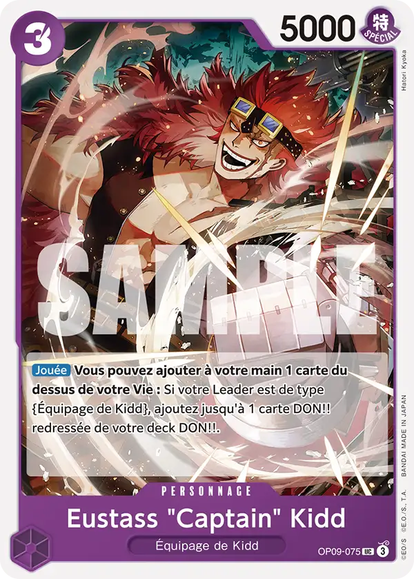 OP09-075 - Eustass "Captain" Kidd — Carte One Piece Les Nouveaux Empereurs 075