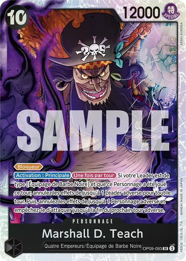 OP09-093 - Marshall D. Teach — Carte One Piece Les Nouveaux Empereurs 093