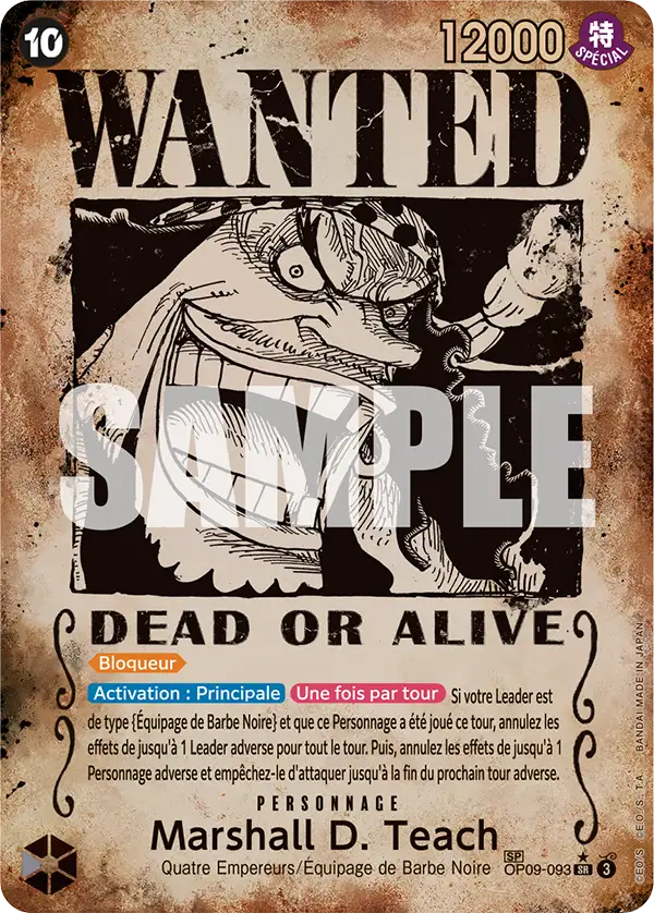 OP09-093 - Marshall D. Teach V4 (Wanted) — Carte One Piece Les Nouveaux Empereurs 093