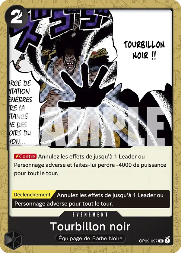 OP09-097 - Tourbillon noir — Carte One Piece Les Nouveaux Empereurs 097