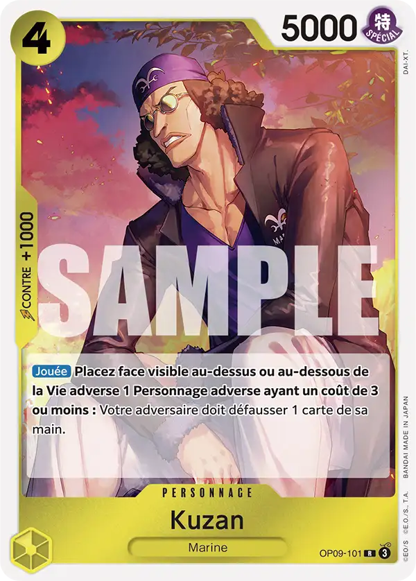 OP09-101 - Kuzan — Carte One Piece Les Nouveaux Empereurs 101