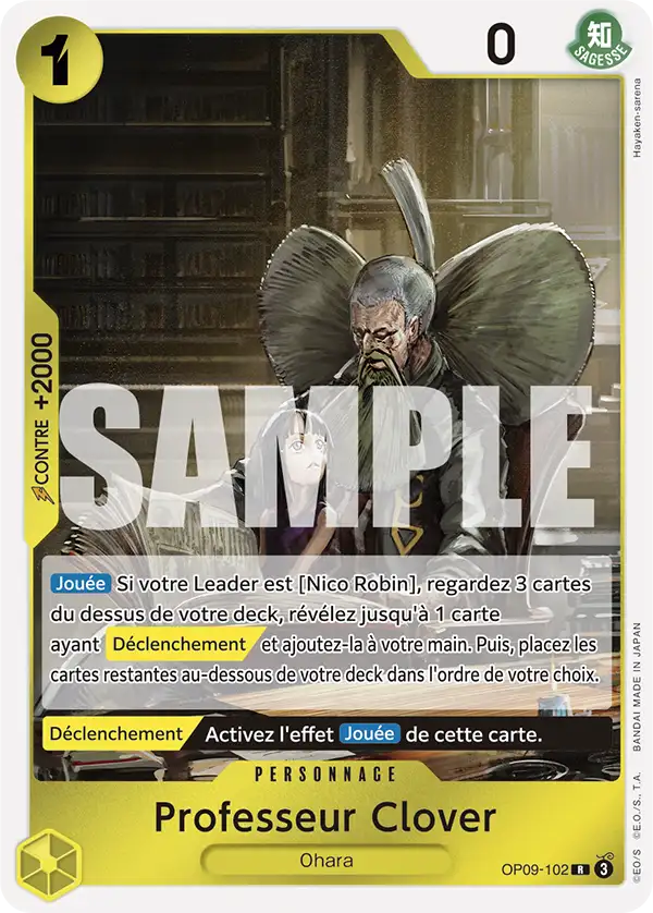 OP09-102 - Professeur Clover — Carte One Piece Les Nouveaux Empereurs 102