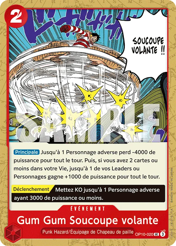 OP10-020 - Gum Gum Soucoupe volante — Carte One Piece Sang Royal 020