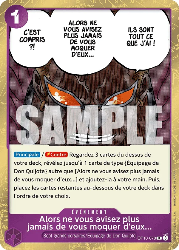 OP10-078 - Alors ne vous avisez plus jamais de vous moquer d'eux... — Carte One Piece Sang Royal 078