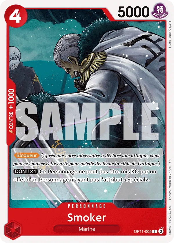 OP11-005 - Smoker — Carte One Piece Des Poings Vifs comme l'Éclair 005