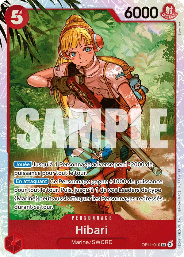 OP11-010 - Hibari — Carte One Piece Des Poings Vifs comme l'Éclair 010