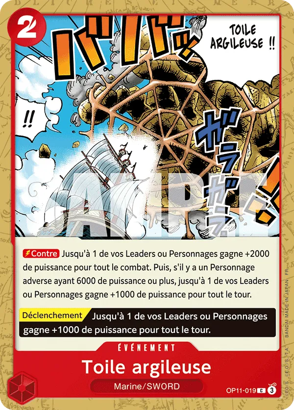 OP11-019 - Toile argileuse — Carte One Piece Des Poings Vifs comme l'Éclair 019