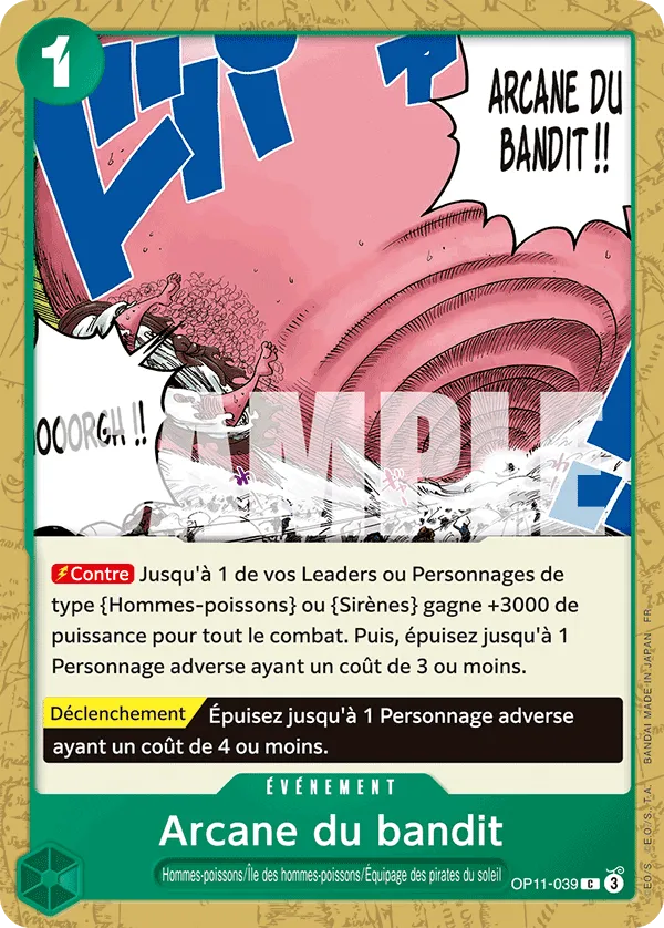OP11-039 - Arcane du bandit — Carte One Piece Des Poings Vifs comme l'Éclair 039