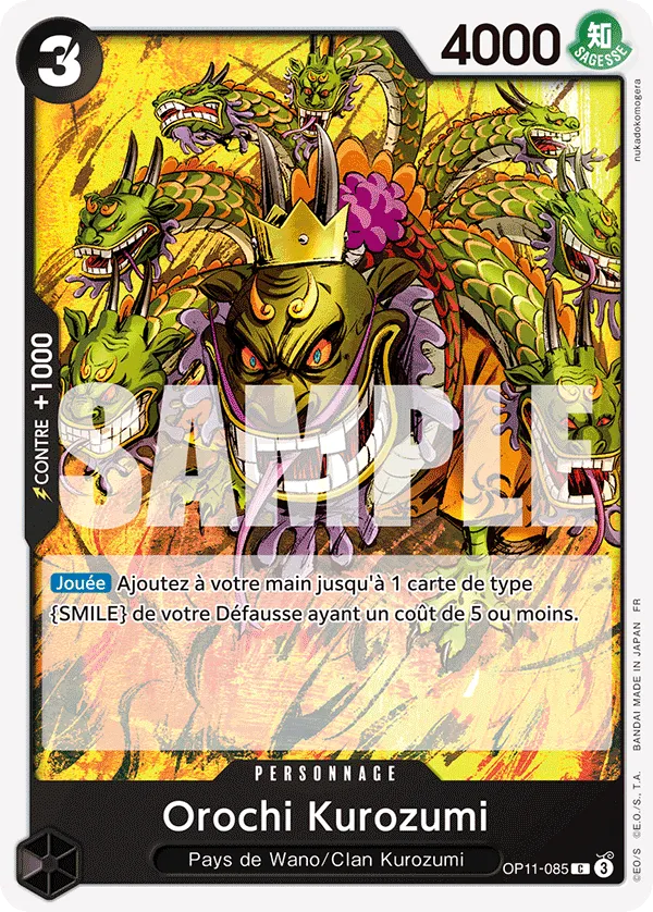 OP11-085 - Orochi Kurozumi — Carte One Piece Des Poings Vifs comme l'Éclair 085