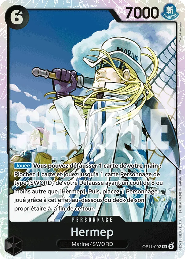 OP11-092 - Hermep — Carte One Piece Des Poings Vifs comme l'Éclair 092