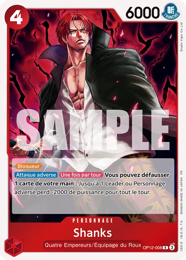 OP12-008 - Shanks — Carte One Piece L'Héritage du Maître 008