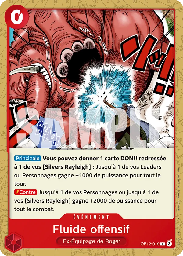 OP12-019 - Fluide offensif — Carte One Piece L'Héritage du Maître 019
