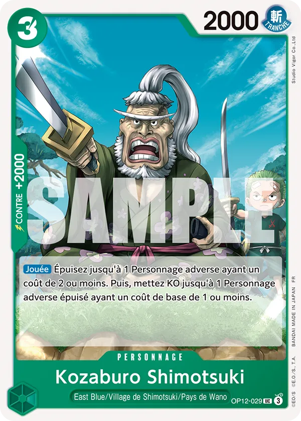 OP12-029 - Kozaburo Shimotsuki — Carte One Piece L'Héritage du Maître 029