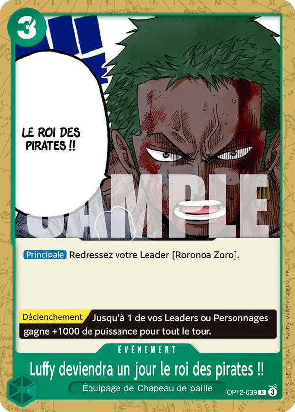 OP12-039 - Luffy deviendra un jour le roi des pirates !!
