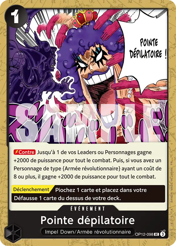 OP12-098 - Pointe dépilatoire
