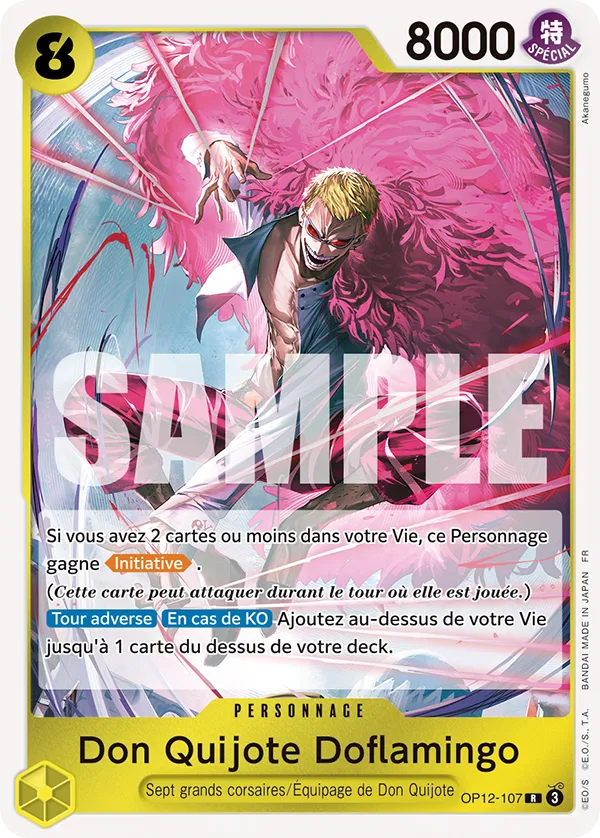 OP12-107 - Don Quijote Doflamingo — Carte One Piece L'Héritage du Maître 107