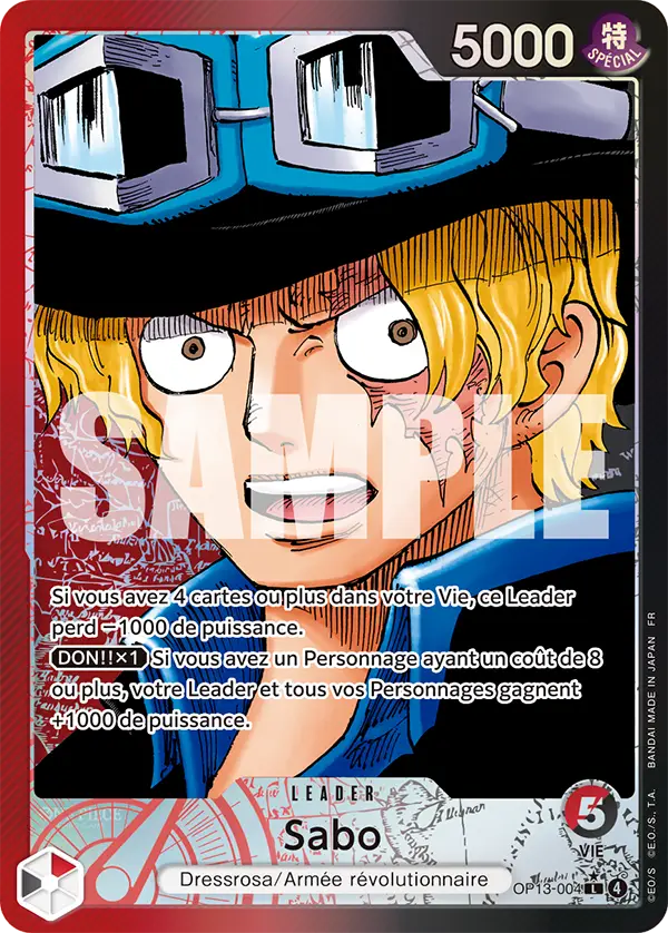OP13-004 - Sabo V2 — Carte One Piece Successeurs 004