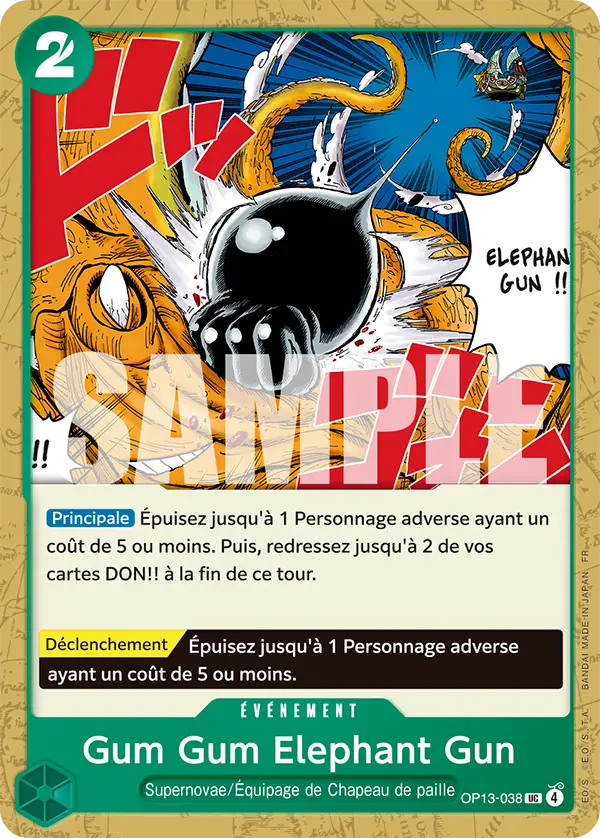 OP13-038 - Gum Gum Elephant Gun — Carte One Piece Successeurs 038