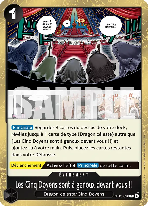 OP13-096 - Les Cinq Doyens sont à genoux devant vous !! — Carte One Piece Successeurs 096