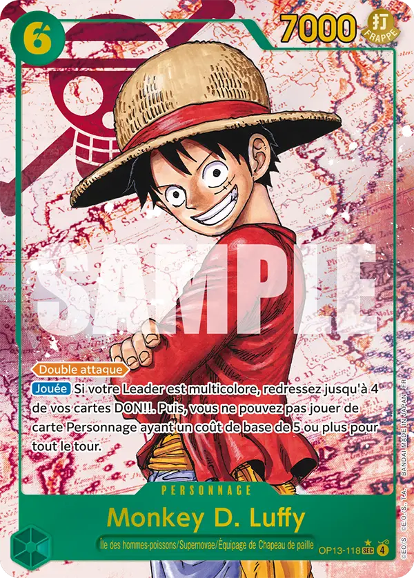 OP13-118 - Monkey D. Luffy V2 — Carte One Piece Successeurs 118