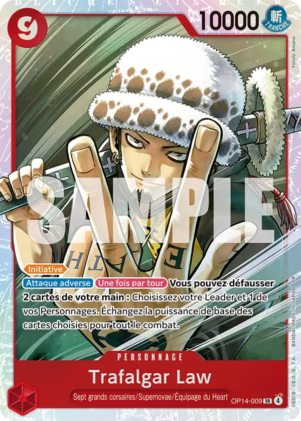 OP14-009 - Trafalgar Law — Carte One Piece Les Sept de la Mer d'Azur 009
