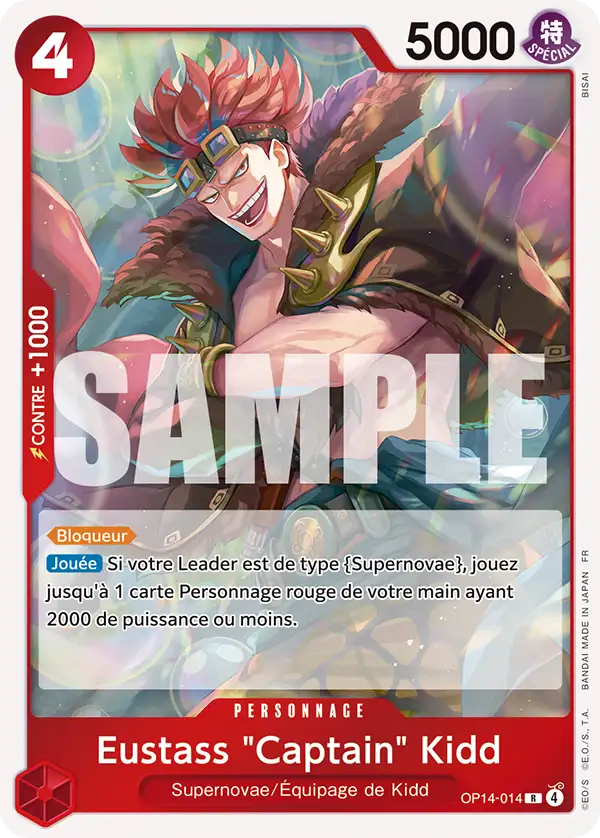 OP14-014 - Eustass "Captain" Kidd — Carte One Piece Les Sept de la Mer d'Azur 014