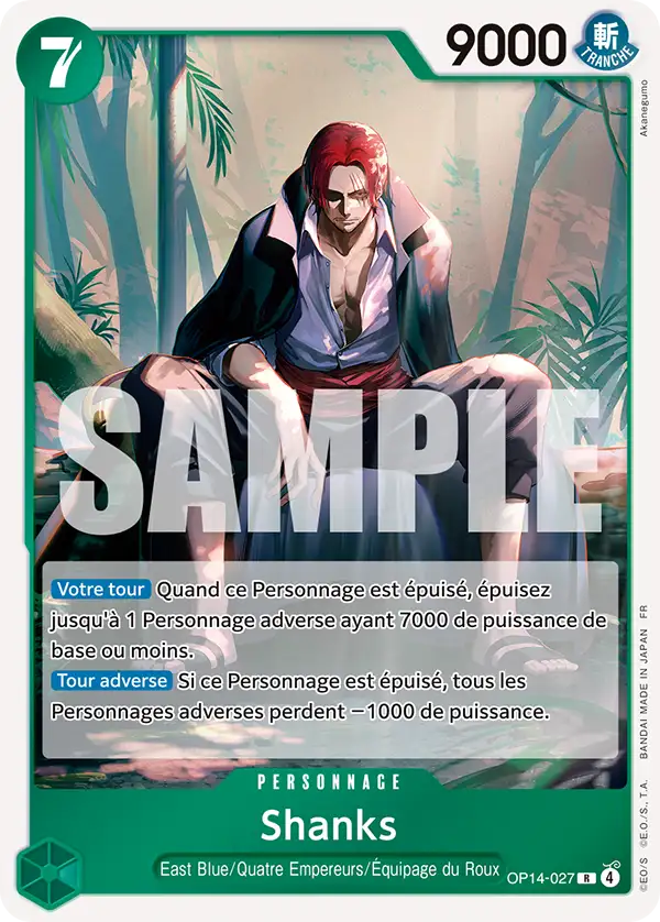 OP14-027 - Shanks — Carte One Piece Les Sept de la Mer d'Azur 027